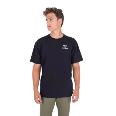 Abbildung von Hurley Herren Aufdruck und Zerstörung T Shirt, Schwarz, L