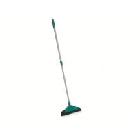 Abbildung von Leifheit Schaumstoffbesen Soft and Easy 34 cm mit höhenverstellbarem Teleskopstiel 75 135 cm, optimal für Allergiker, Besen die schnelle Entfernung von feinstem Staub und Schmutz