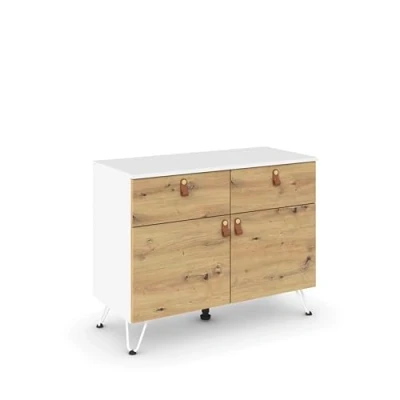 Abbildung von rauch Vertiko &quot;Homey by Aditio&quot;, mit Grifflaschen in Leder, 2 Schubladen Softclose Funktion