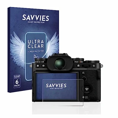 Abbildung von Savvies 6 Stück Schutzfolie für Fujifilm X T5 Displayschutz Folie Ultra Transparent