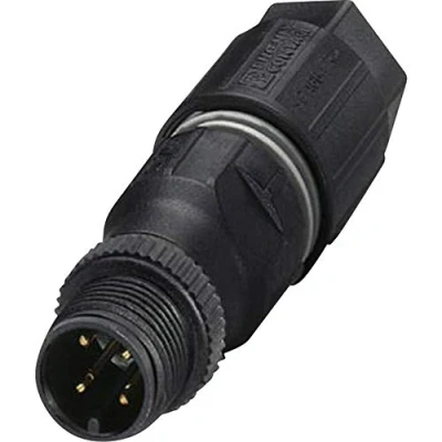 Abbildung von Phoenix Contact SACC 14.8 M12 Rundsteckverbinder Stecker 4 polig / 4.0A Kabelmontage, IDC Anschluss IP65, IP67