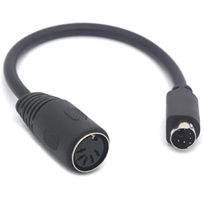 Abbildung von OpenII PS/2 auf AT Tastatur Kabel Adapter 6 poliger Mini DIN Stecker 5 polige MIDI Buchse (5 Buchsen Stecker)