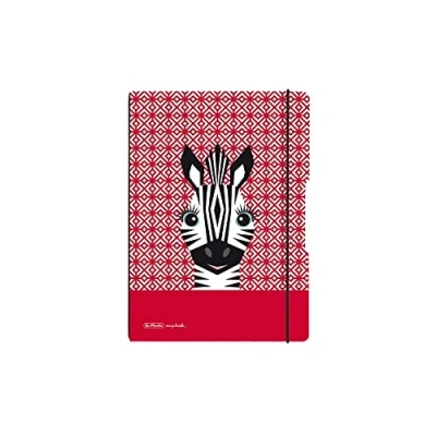 Abbildung von herlitz 50039838 Notizheft flex A6, 40 Blatt punktiert, Motiv: Cute Animals Zebra, 1 Stück