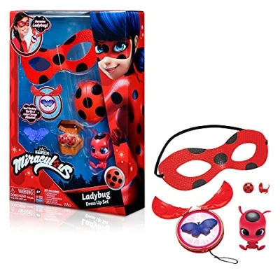 Abbildung von Playmates Toys Verkleidungsmaske 50601, Wunderbarer Marienkäfer Verkleidungsset Ladybug Miraculous
