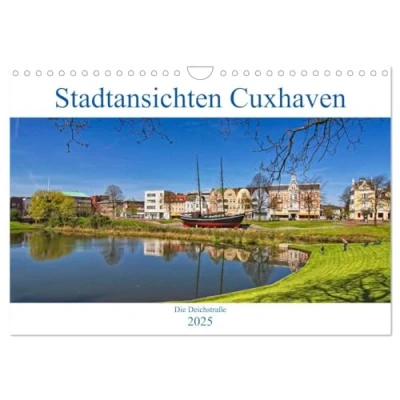 Abbildung von Stadtansichten Cuxhaven (Wandkalender 2025 DIN A4 quer), CALVENDO Monatskalender