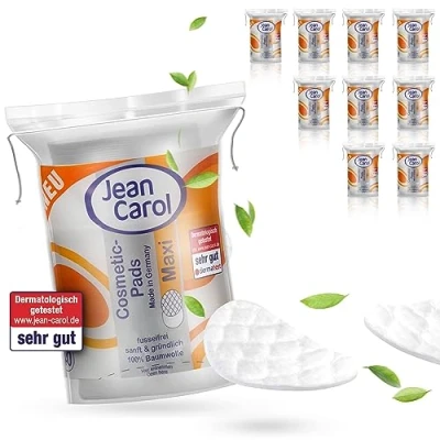 Abbildung von Jean Carol Duo Wattepads Natural Care, Maxi oval, 10er Pack (10 x 40 Stück)