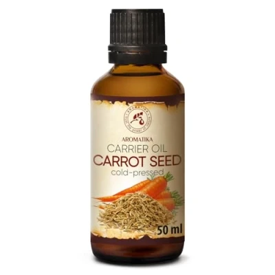 Abbildung von Karottensamen Öl 50ml Daucus Carota Basisöl Trägeröl Rein und Natürlich kaltgepresstes Karottensamenöl Haut &amp; Körperpflege Schönheit Haarpflege Nagelpflege