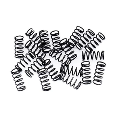Abbildung von Musiclily Pro 10x4,5mm Stahl Federn für Strat Tele E Gitarre Brücke Saitenreiter, Schwarz(10er Set)