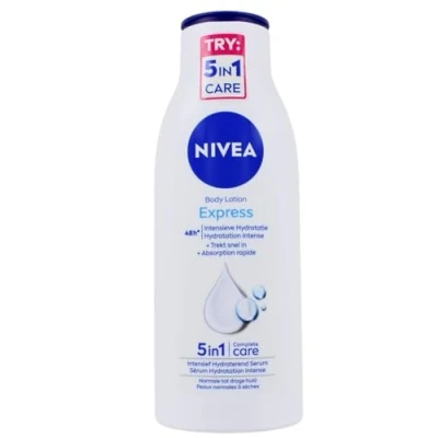 Abbildung von 3 x NIVEA Body Lotion&quot;Express&quot; für normale Haut 400 ml