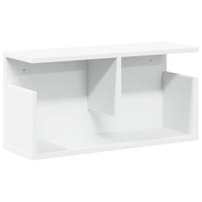 Abbildung von vidaXL Wandschrank, Hängeschrank mit Stauraum, Wandregal für Wohnzimmer, Hängeregal Hängevitrine Wandvitrine, Modern, Weiß Holzwerkstoff