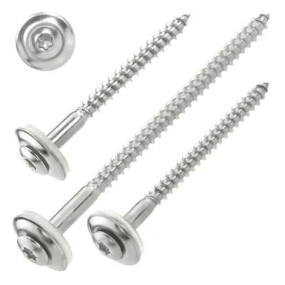 Abbildung von 100 Stück SCREW REBEL Spenglerschrauben 4,5 x 35 mm Edelstahl A2, Inox mit EPDM Dichtscheibe Ø15mm TX 20