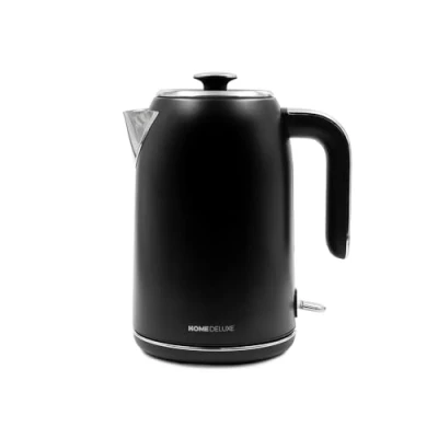 Abbildung von HOME DELUXE Wasserkocher NOBLE Matt, 1.5 l, 2200 W, Edelstahl Gehäuse &amp; integrierter Hitzeschutz, Retro Optik