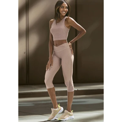 Abbildung von Lascana Active 3/4 Sporthose, Damen, Größe: 40/42, Braun
