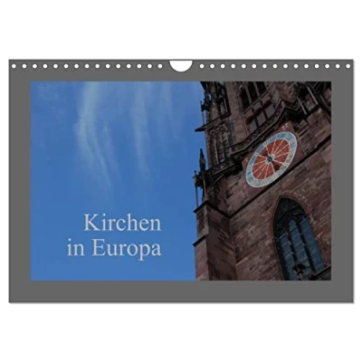 Abbildung von Kirchen in Europa (Wandkalender 2025 DIN A4 quer), CALVENDO Monatskalender