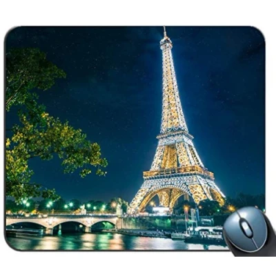 Abbildung von Gemeinsame Gaming Mouse pad, der Eiffelturm in Paris maßgeschneiderte rechteckige rutschfesten Gummi Mousepad pad