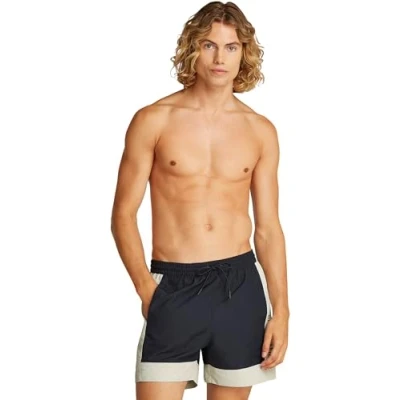 Abbildung von Calvin Klein Swimwear Medium Drawstring Fashion Badeshorts, Herren, Größe: Medium, Dark sapphire