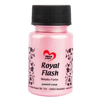 Abbildung von Ideen mit Herz Royal Flash, Acryl Farbe, metallic, feinsten Glitzerpartikeln, 50 ml (pastell rosa)