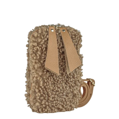 Abbildung von COLLEZIONE ALESSANDRO Umhängetasche &quot;Flausch&quot;, Made in Italy, Echt Leder