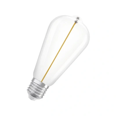 Abbildung von OSRAM Vintage 1906 Classic Edison FIL LED Lampe, E27, klar, 2,2W, 150lm, 2700K, warmweißes Licht, sehr geringer Energieverbrauch, lange Lebensdauer, magnetisches Filament