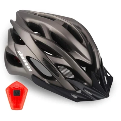 Abbildung von Shinmax Fahrradhelm Herren Damen mit Visier Abnehmbarer Licht MTB Fahrrad Helm Erwachsenen Unisex Mountainbike Radhelm Rennradhelm 57 62cm