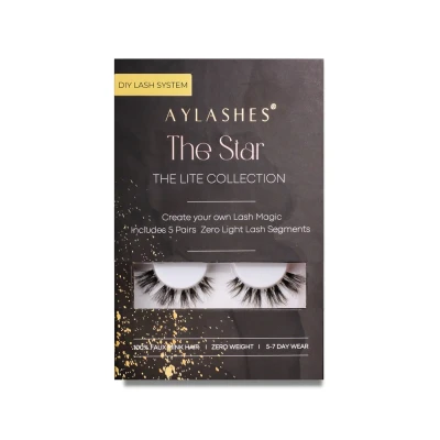 Abbildung von Aylashes maxi BOX 5 PAAR Künstliche Wimpern, Damen, Größe: One Size, The star schwarz