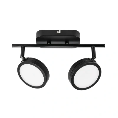 Abbildung von Lindby Strahler Neros, schwarz, 2 flg., 31,5 cm, CCT, Eisen