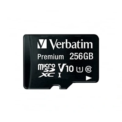 Abbildung von Verbatim microSDXC 256GB Speicherkarte (256 GB, Class 10, 90 MB/s Lesegeschwindigkeit)