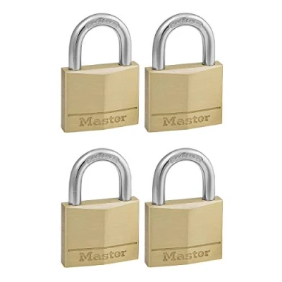 Abbildung von Master Lock Vorhängeschloss, (Set, 4 tlg.), Messing, gleichschließend