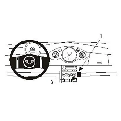 Abbildung von Brodit 853013 ProClip Kfz Halterung für Mini Cooper Convertible 44203 schwarz