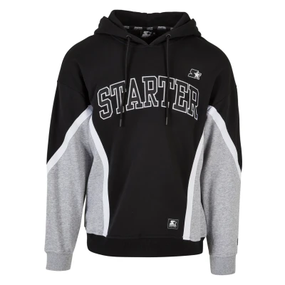 Abbildung von Starter Herren Throwback Kapuzenpullover, Herren, Größe: Large, Black/heathergrey