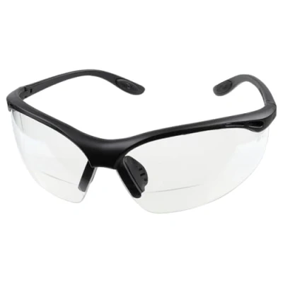Abbildung von wolfcraft Bügelschutzbrille mit Sehstärke 4943000 Bügelbrille zum Schutz vor mechanischer Gefährdung Korrekturbereich +2,5 Dioptrien