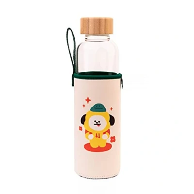Abbildung von Grupo Erik Trinkflasche 500 ml Glas GYM Flasche BT21 Chimmy Glasflasche Sportflasche Kinder Wasserflasche BTS Fanartikel Offizieller Merch