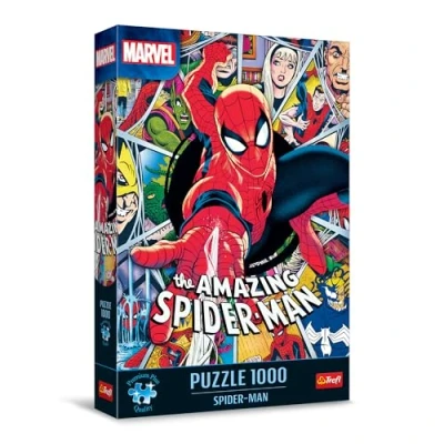 Abbildung von Trefl 10859 Spider man Premium Plus Quality Marvel: 1000 Elemente, Puzzle Serie mit Lieblingshelden, Ideale Anpassung der Teile, für Erwachsene und Kinder ab 12 Jahren, Mehrfabrig