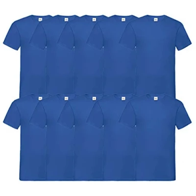 Abbildung von Fruit of the Loom 10 T Shirts V Neck M L XL XXL 3XL 4XL 5XL Ausschnitt Diverse Farben HL Kauf (XL, 10er Royal)