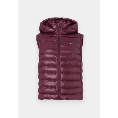 Abbildung von Tommy Hilfiger Padded SLIM VEST Weste, Damen, Größe: Medium, Deep burgundy