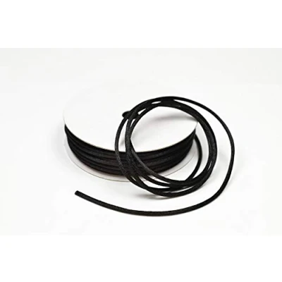 Abbildung von Creativery 50m Rolle Flechtkordel Satin 2mm (schwarz) // Satinkordel Kordel Flechtschnur Schmuckschnur Satinschnur Zierkordel Kumihimo