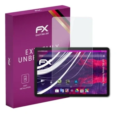 Abbildung von atFoliX Glasfolie kompatibel mit Samsung Galaxy Tab A9 Panzerfolie, 9H Hybrid Glass FX Schutzpanzer Folie