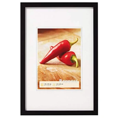 Abbildung von walther design Bilderrahmen schwarz 30 x 40 cm Peppers Holzrahmen BP040B
