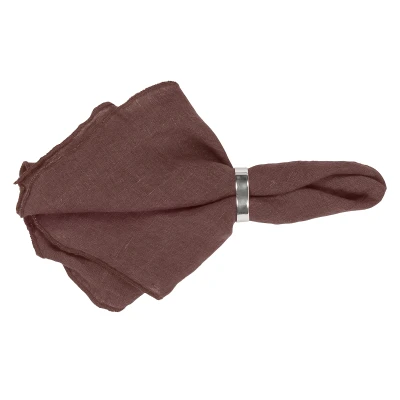 Abbildung von Broste Copenhagen Serviette GRACIE Eco Friendly Linen aubergine
