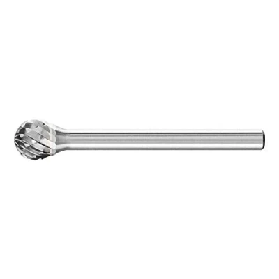 Abbildung von PFERD HM Frässtift, Kugelform KUD, Zahnung 3 PLUS, Frässtift ø 6mm, Schaft 3mm, Länge 35mm, 21213083 für universelle Anwendungen auf den wichtigsten industriell verwendeten Werkstoffen