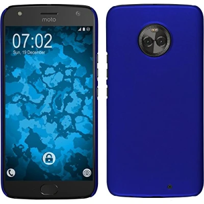 Abbildung von PhoneNatic case kompatibel mit Lenovo Moto X4 Hülle blau gummiert Hard Cover
