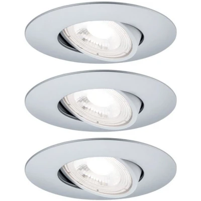 Abbildung von Paulmann LED Einbauleuchte, wechselbar, Warmweiß, Modul, 3er Set schwenkbar rund 3.000K 3x4W 230V