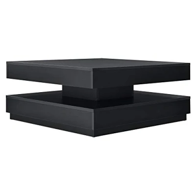 Abbildung von en.casa Couchtisch, »Florenz« Wohnzimmertisch drehbar 76x76x38cm schwarz