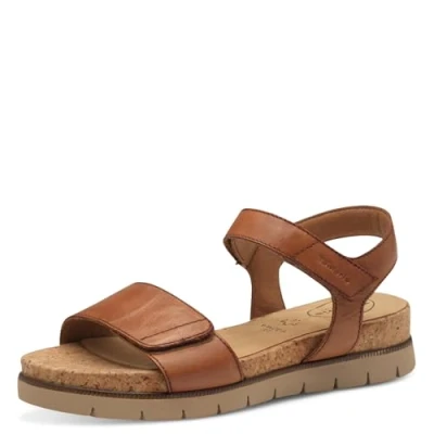 Abbildung von Tamaris Keilsandalette, Damen, Größe: 38, Cognac nappa Schuhe
