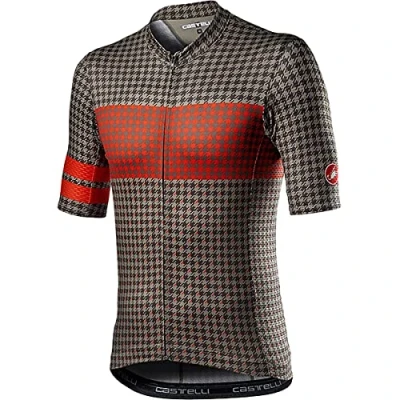 Abbildung von CASTELLI Herren Maison Jersey T Shirt, Bark Green/Fiery Red, XL