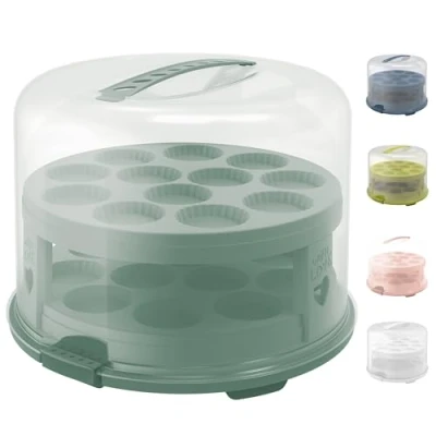 Abbildung von Rotho Tortenglocke XL 26 cm mit Tray mistletoe green