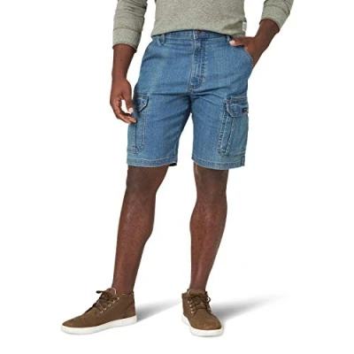 Abbildung von Wrangler Authentics Herren Classic Cargo Stretch Short Cargos, Mittlere Tönung, Denim, 54 DE