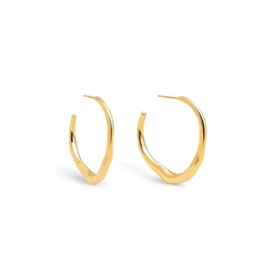 Abbildung von SINGULARU Odette Creolen. Edelstahl mit 18 Kt Vergoldeter Beschichtung. Schmuck für Damen.