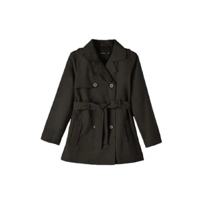 Abbildung von Name it Kfmadelin NOOS Trenchcoat für Kinder, Größe: 122, Black