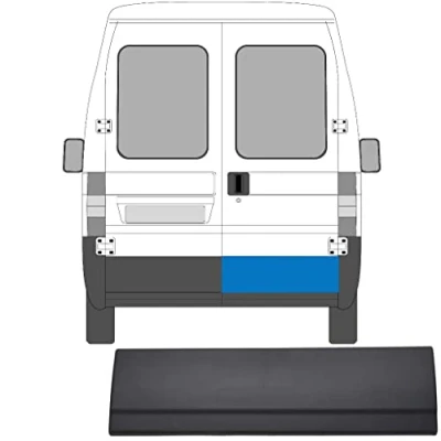 Abbildung von Zierleiste für Hecktür, rechts, Fahrerseite, Beifahrerseite, Beifahrerseite O/S Fiat Ducato, Peugeot Boxer, Citroen Relay, Jumper 2002 2006, Referenz OEM Nummer 735306279